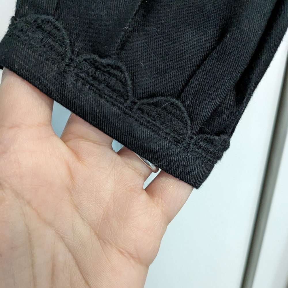 Boden Black Dress with Embroidered Details Sz 6 - Picture 10 of 10